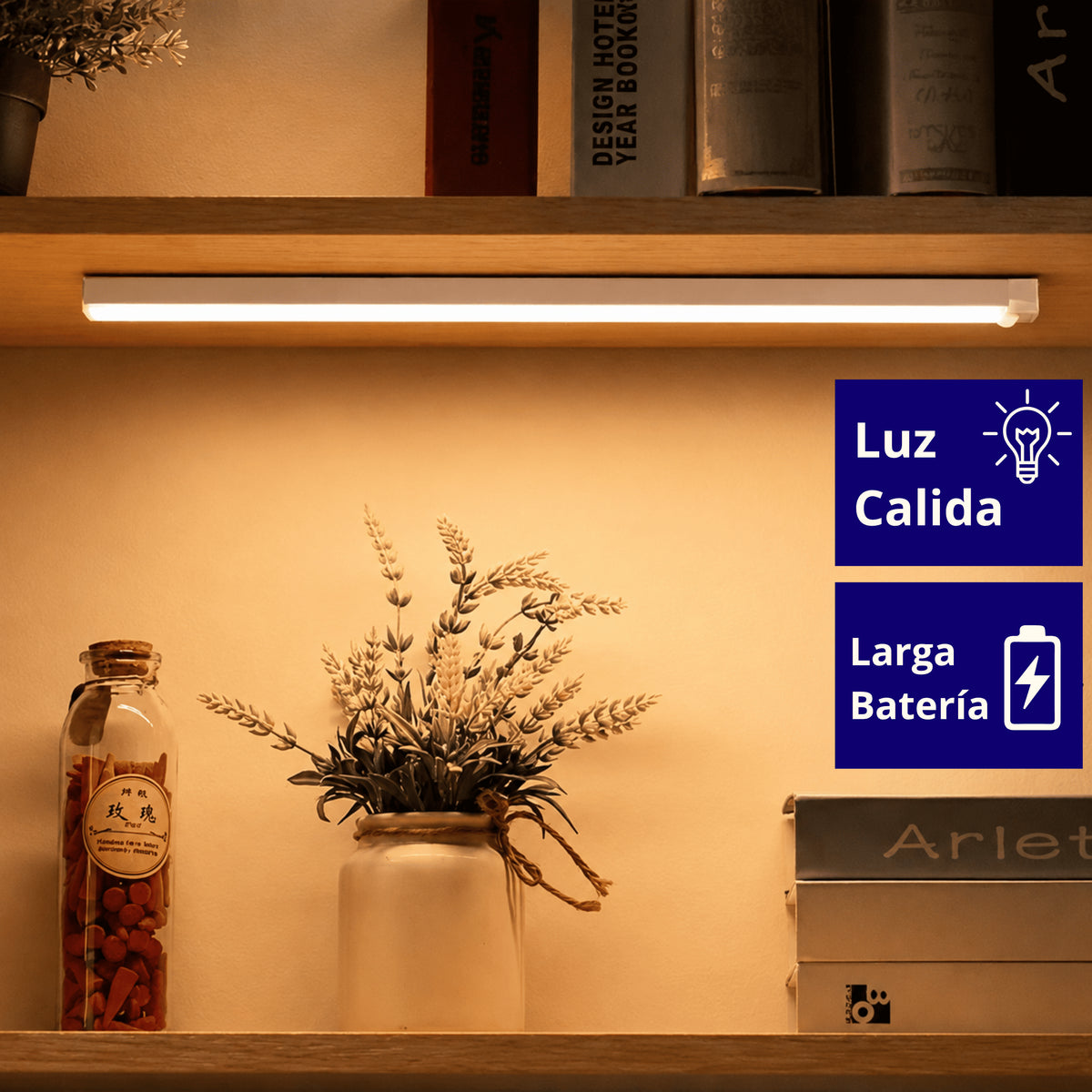 Barra Luz Led Recargable con Sensor de Movimiento - 50cm